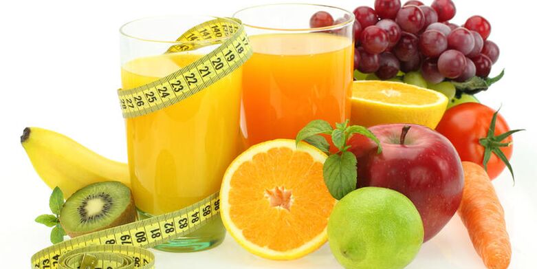 Fruit, vegetables and juices